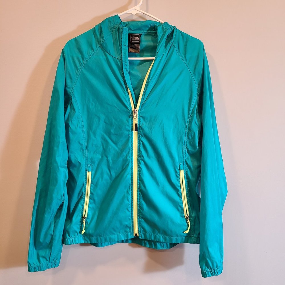 North Face Jacket Packable Flyweight Hoodie Womens Medium Nylon - Picture 10 of 10